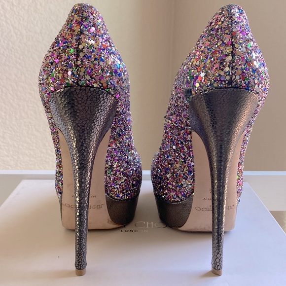 ✨RARE JIMMY CHOO GLITTER HEELS✨ - Picture 7 of 10
